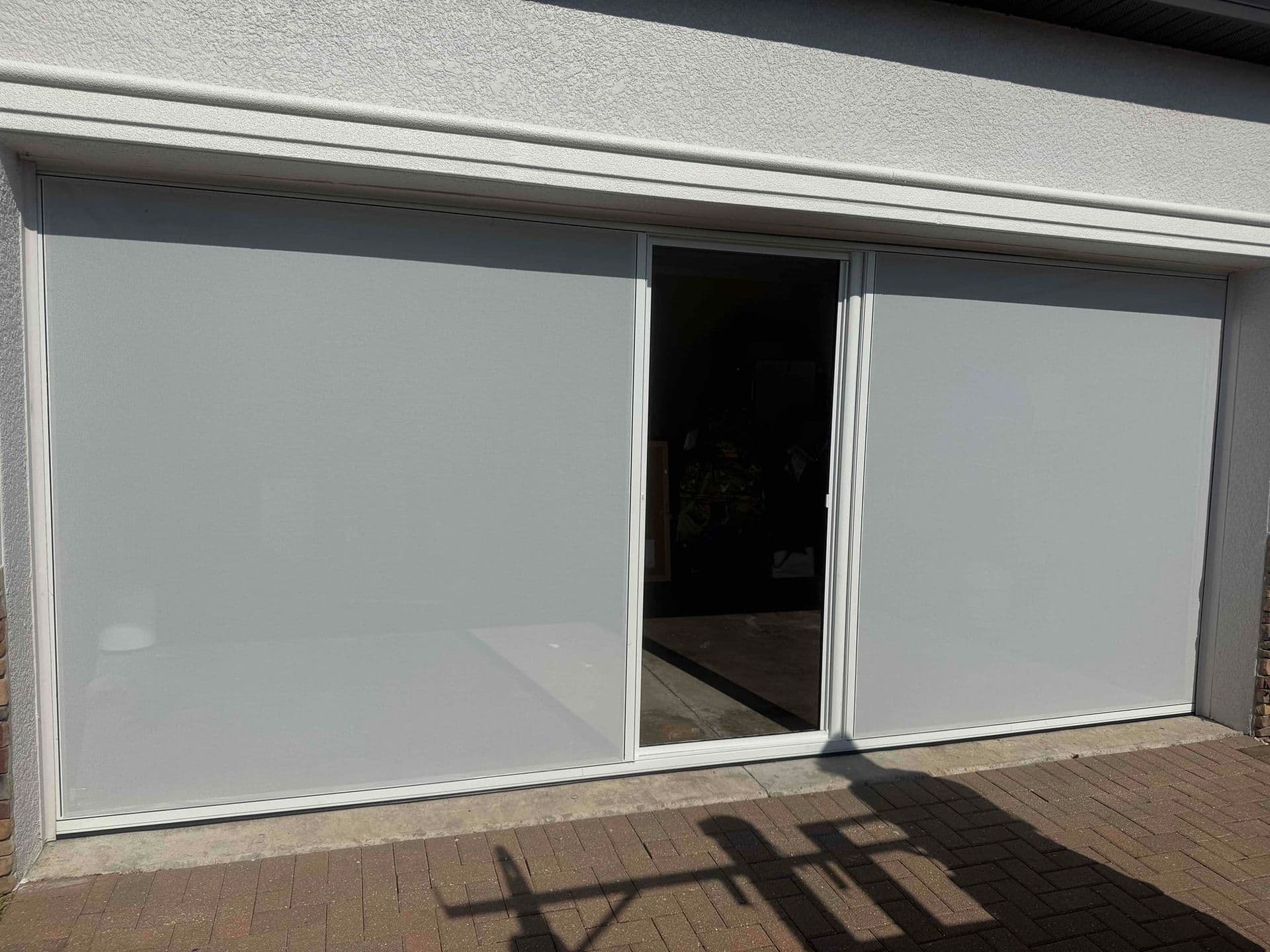 Retractable Garage Screen from Outside